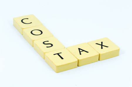Tax and cost in financial concept