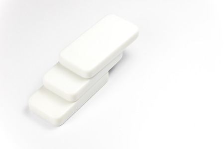 Rectangle cubes on white backgroundの写真素材
