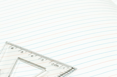 Geometry ruler and white paperの写真素材