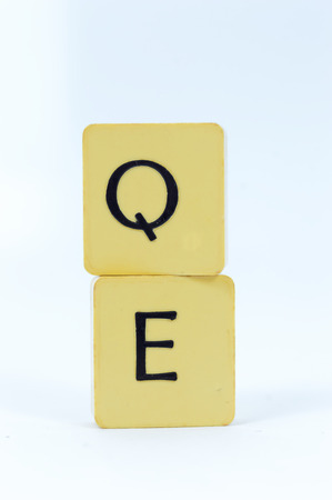 QE block with white backgroundの写真素材