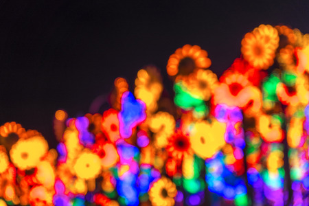 Abstract circular bokeh background of LED light bulbの写真素材