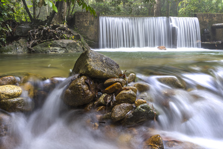 Natural waterfall in tropical forest