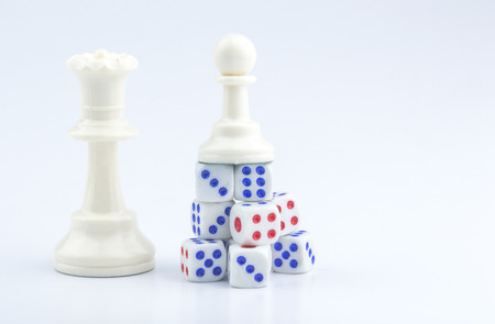 Chess and white diceの写真素材