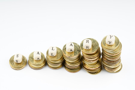 yellow coins stacking with finance bussiness concept.