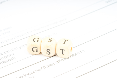 Wooden letter cube. Business concept.の写真素材