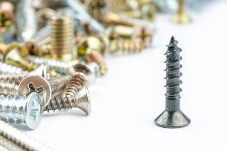 Screw with close up view.