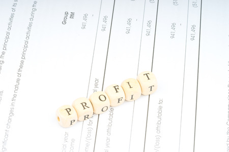 Wooden letter cube. Business concept.の写真素材