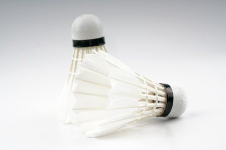 Shuttlecock with white backgroundの写真素材