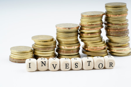 yellow coins stacking with finance bussiness concept.の写真素材