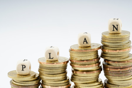 yellow coins stacking with finance bussiness concept.