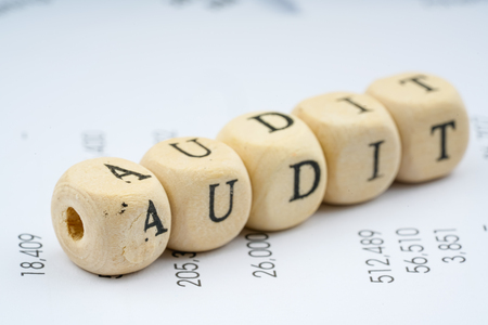 Wooden letter cube. Business concept.の写真素材