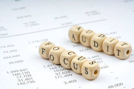Wooden letter cube. Business concept.の写真素材