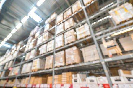 Warehouse or storehouse with blur backgroundの写真素材