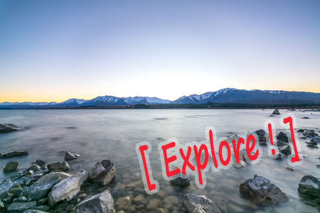 Tekapo lake with sunrise view