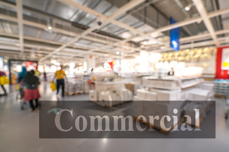 Warehouse or storehouse with blur background