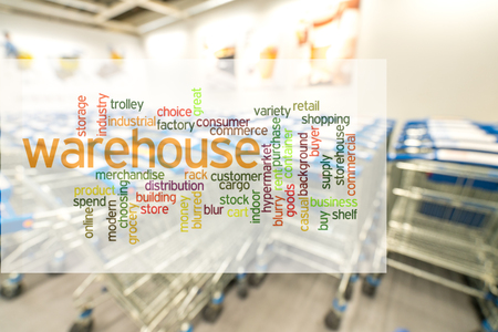 Warehouse or storehouse with blur backgroundの写真素材
