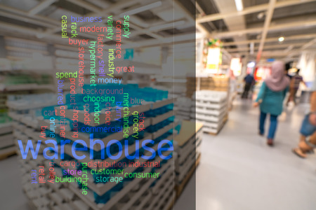 Warehouse or storehouse with blur backgroundの写真素材