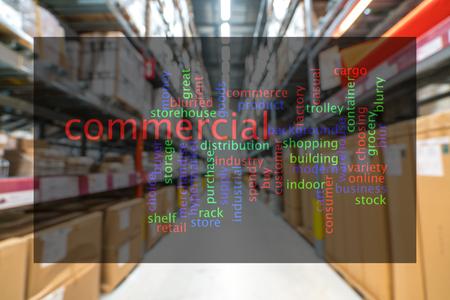 Warehouse or storehouse with blur backgroundの写真素材