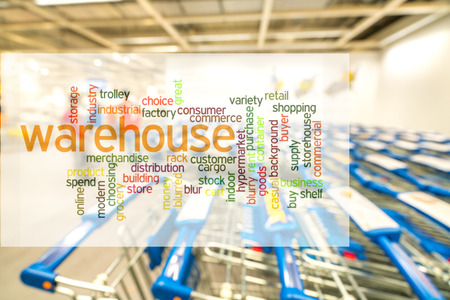 Warehouse or storehouse with blur backgroundの写真素材