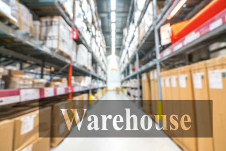 Warehouse or storehouse with blur backgroundの写真素材