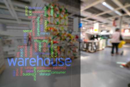 Warehouse or storehouse with blur backgroundの写真素材