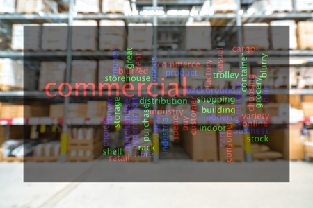 Warehouse or storehouse with blur backgroundの写真素材