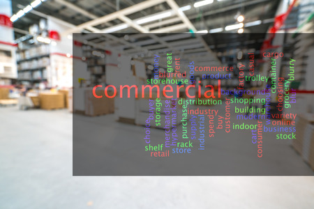 Warehouse or storehouse with blur backgroundの写真素材