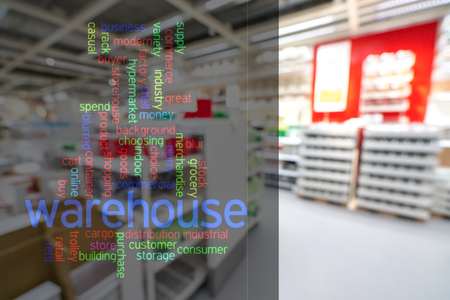 Warehouse or storehouse with blur backgroundの写真素材