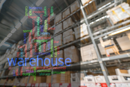Warehouse or storehouse with blur backgroundの写真素材