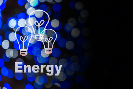 Abstract circular bokeh background of LED light bulbの写真素材
