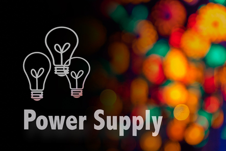 Abstract circular bokeh background of LED lightbulbの写真素材