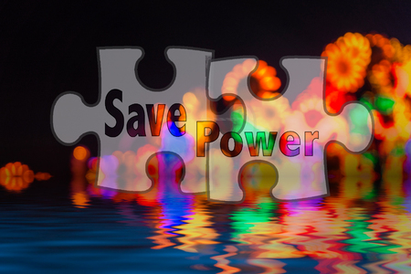 Jigsaw shape and conceptual text with bokeh blur background.