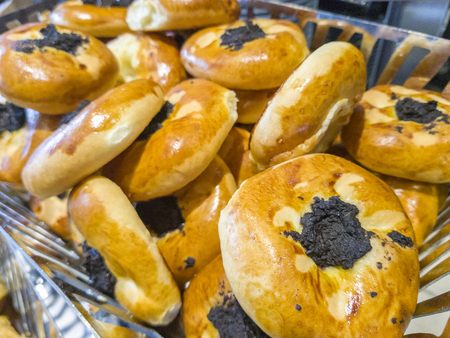 Bread close up with selective focus.