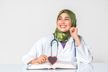 Veiled teenager with medical concept.の写真素材