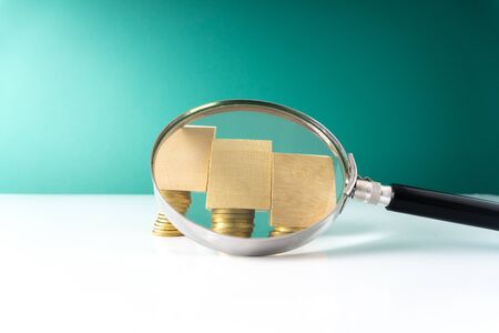 Coins stacking with financial concept.の写真素材