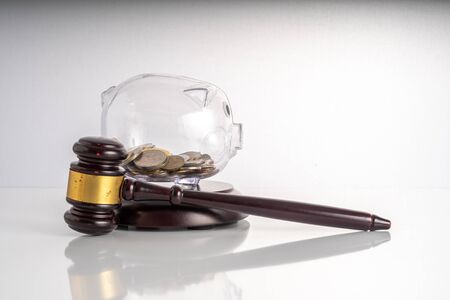 Piggy bank with white background with educational concept.の写真素材