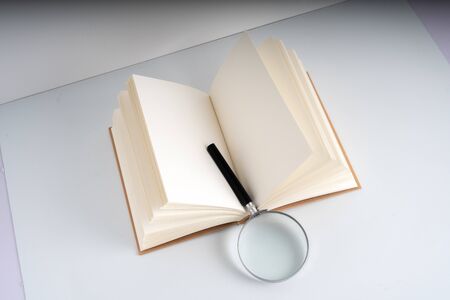 Book with low light for educational concept.