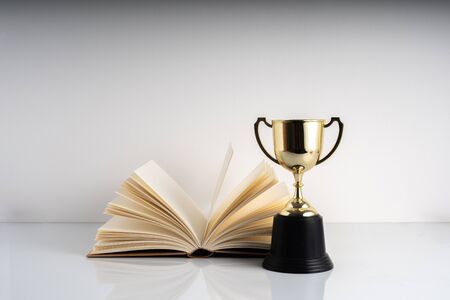 Book with low light for educational concept.の写真素材