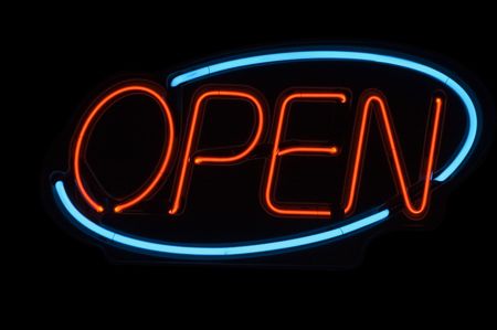 Neon open signの写真素材