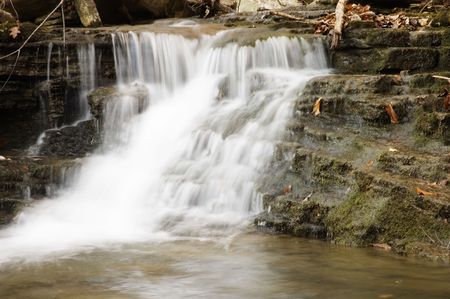 small cascades in a mountain stream