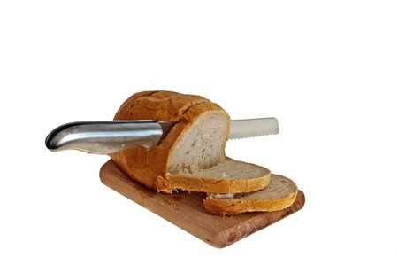Bread isolated on a white backgroundの写真素材