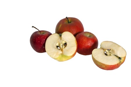 Apples isolated on a white backgroundの写真素材