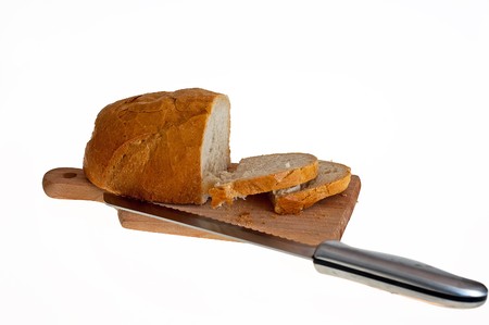 Bread isolated on a white backgroundの写真素材