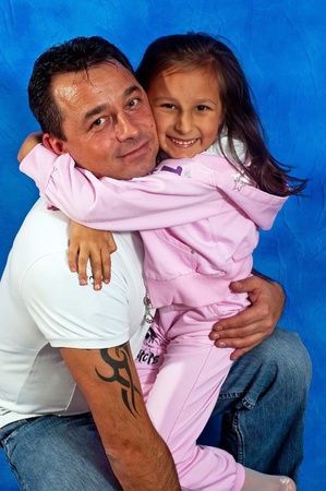Father and daughter spending time togetherの写真素材
