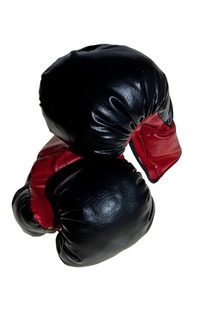 Boxing gloves on white backgroundの写真素材