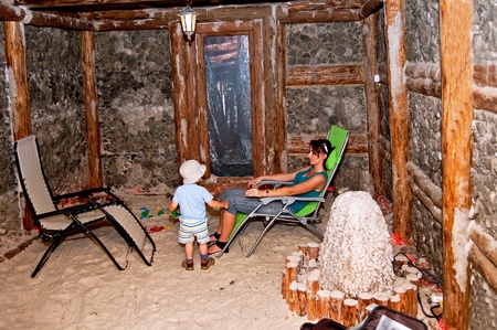 salt cave intended for the inhalation and the rehabilitation of the upper respiratory tract for children and adultsのeditorial素材