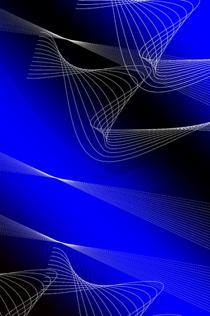 Blue and black light on the abstract backgroundの写真素材
