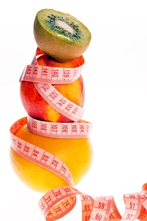 fruits of the tape as a symbol of the dietの写真素材