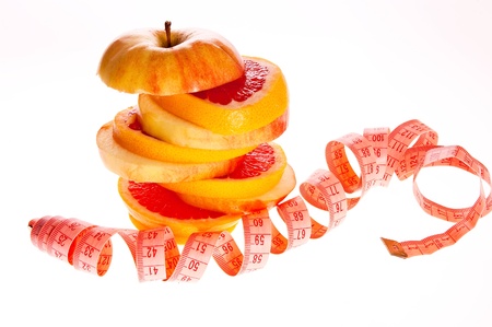 fruits of the tape as a symbol of the dietの写真素材