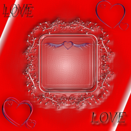 Valentine background objects prepared for the occasionの写真素材